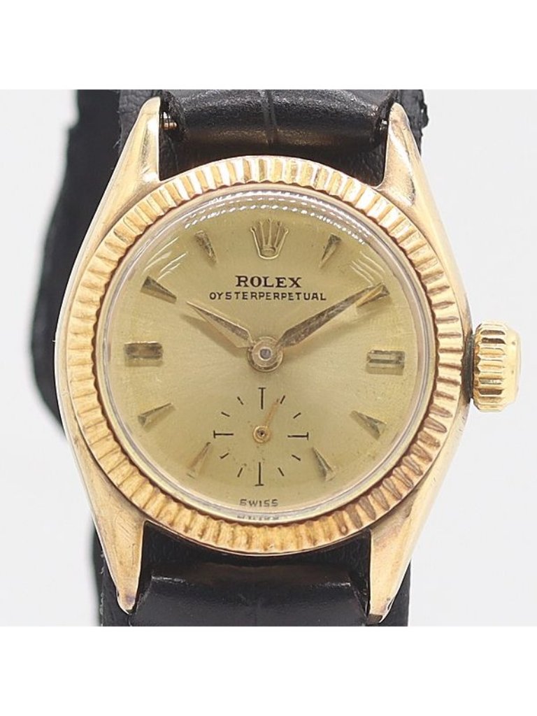 Rolex Oyster Perpetual Automatic Winding Sumoseco Yg Gold Dial Watch